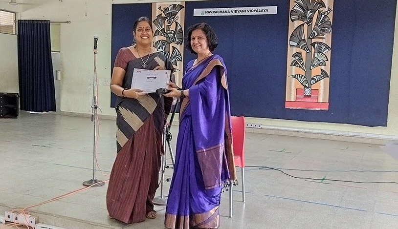 Co-ordinator felicitated by Principal, Dr. Archana Mishra