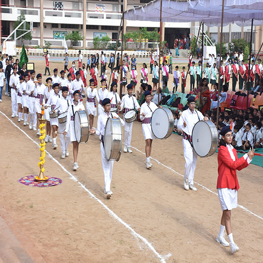 March Past of the Participating Schools with Band